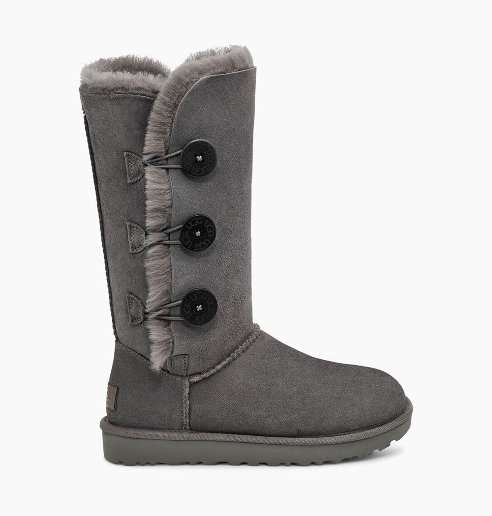 Ugg Bailey Button Triplet - Womens Tall Boots - Grey - NZ (8963QHEXT)